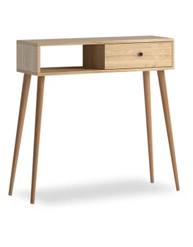 Napoli Megapap melamine console in oak color 90x29x88cm.