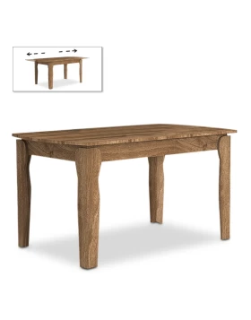 Marlon Megapap melamine expanding table in walnut color 140+40x80x76cm.