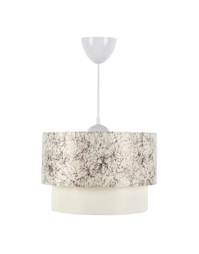 Whitehouse Megapap fabric ceiling lamp in white - black color 30x20x55cm.