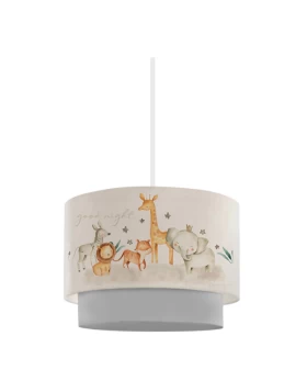 Goofy Megapap fabric ceiling lamp with cute little animals 30x20x70cm.