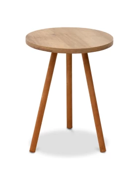 Roma Megapap melamine side table in pine oak color 33,5x33,5x46cm.