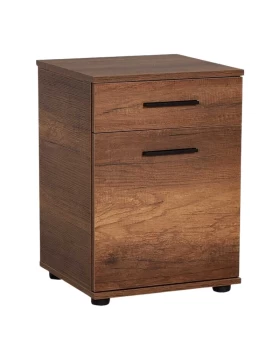 Trendline Megapap bedside table in walnut color 40x39x57cm.