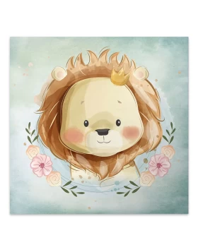 Baby Lion Megapap painting on canvas digital printing 40x40x3cm.