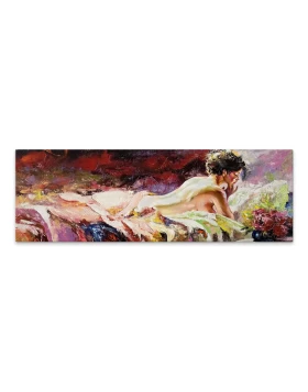 Naked Girl Megapap painting on canvas digital printing 120x40x3cm.