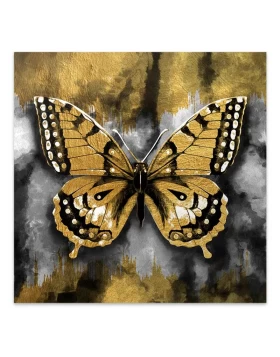 Golden Butterfly Megapap painting on canvas digital printing 60x60x3cm.