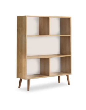 Cube Megapap melamine bookcase in oak color 80x24x100cm.