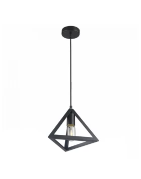 Roshan Megapap metallic ceiling light E27 in black color 24x24x66cm.