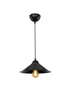 Felicity Megapap E27 plastic eiling lamp in black color 24x24x70cm.