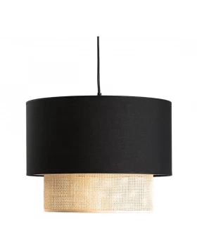 Lucifer Megapap Ε27 fabric ceiling lamp in black color 30x20x70cm