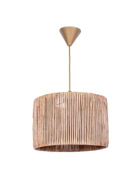 Zale Megapap E27 paper ceiling light in natural color 28x28x65cm.