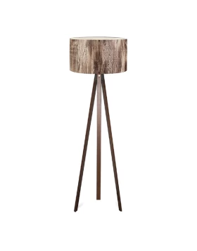 Rosling Megapap Mdf/fabric/Pvc floor lamp in walnut/brown color 38x21x140cm.