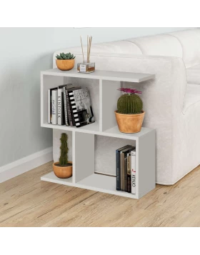 Homemania Megapap melamine side table in white color 60x20x60cm.