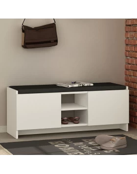 Zulla Megapap melamine entrance furniture in white color 110x37x43cm.