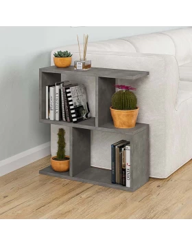 Homemania Megapap melamine side table in retro grey color 60x20x60cm.