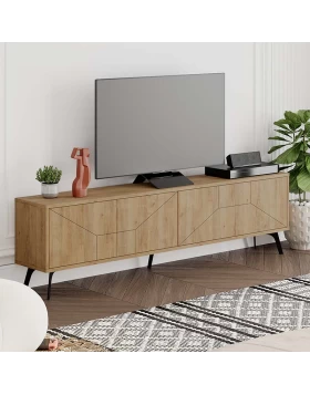 Dune Megapap melamine tv stand in oak color 180x29,6x50cm.