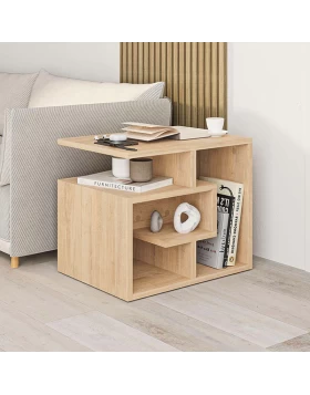 Labirent Megapap melamine side table in oak color 54x40x45cm.