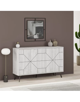 Dune Megapap melamine buffet in ancient white color 123x35x77,4cm.