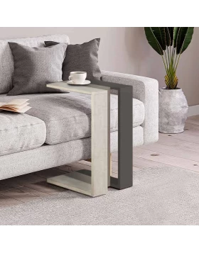 Muju Megapap melamine side table in light mocha/antique white/anthracite color 30x40x57cm.