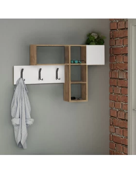 Game Megapap melamine wall hanger in oak-white color  99,5x15x61cm.