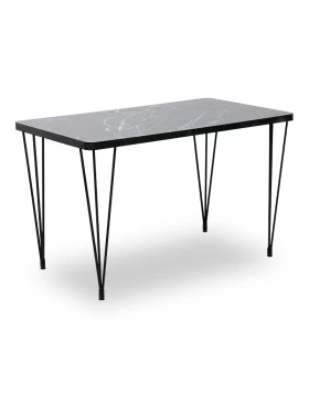 Roger Megapap Mdf/metallic table in black marble effect color 120x70x75cm.