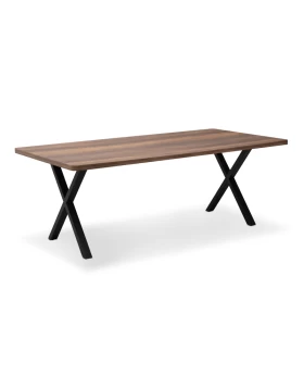 Jeremy Megapap Mdf/metallic table in walnut color 200x100x75cm.