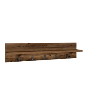 Kery Megapap melamine wall hanger in smoked walnut color 80x11x18cm.