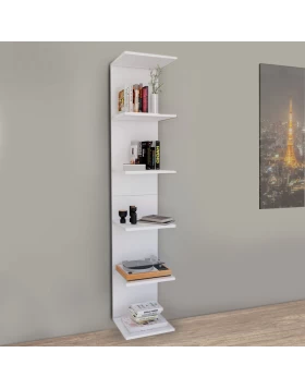 Ogden Megapap melamine bookcase in white color 34,5x30x180cm.