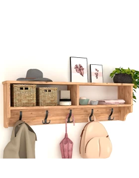 Ottila Megapap melamine wall hanger in pine oak color 120x22x37cm.