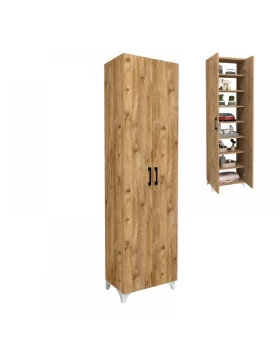 Lilly Megapap melamine wardrobe - shoe rack in pine oak color 49x32x178cm