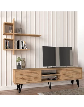 Salerno Megapap melamine TV unit in sapphire color 180x35x51cm.