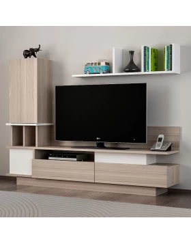 Almeria Megapap melamine TV unit in white - cordoba color 149x29,5x117cm.