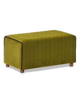 Mabel Megapap velvet stool in green color 80x40x40cm.