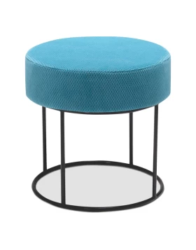 Moon Megapap fabric stool in blue color 40x40x40cm.