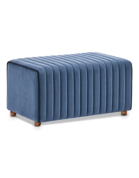 Mabel Megapap velvet stool in blue color 80x40x40cm.