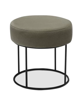 Moon Megapap fabric stool in green color 40x40x40cm.