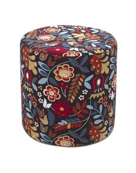 Dalbi Megapap cylinder fabric stool in multicolor color 40x40x40cm.