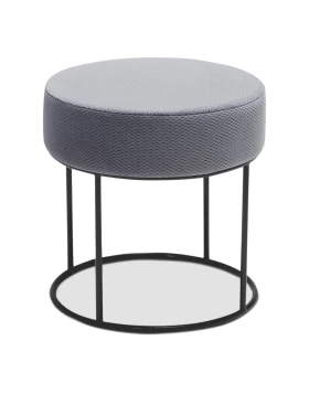 Moon Megapap fabric stool in grey color 40x40x40cm.