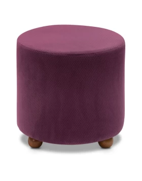 Mario Megapap fabric stool in purple color 40x40x40cm.