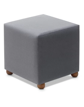 Ranma Megapap fabric stool in grey color 40x40x40cm.