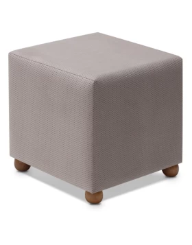 Ranma Megapap fabric stool in light grey color 40x40x40cm.