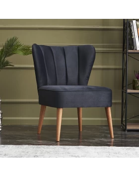 Layla Megapap fabric chair in anthracite color 64x59x84cm.