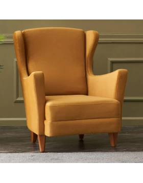 Lola Megapap velvet armchair in gold color 77x70x92cm.