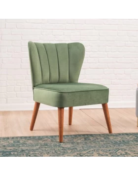 Layla Megapap fabric chair in green color 64x59x84cm.