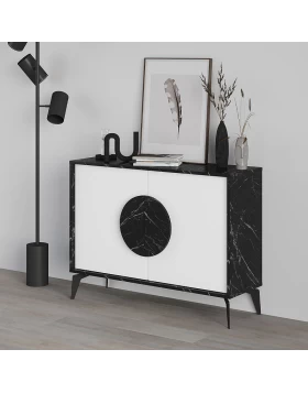 Gora Megapap melamine buffet in black marble - white color 110x35,6x82cm.