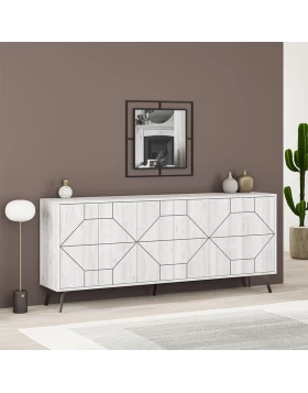 Dune Megapap melamine buffet in ancient white color 184x35x77,4cm.