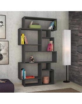 Karmato Megapap melamine bookcase in anthracite color 96x25,5x168,5cm.