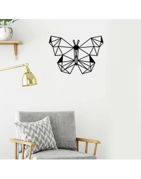 Butterfly Megapap metal wall art in black color 50x2x35cm.