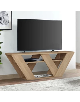 Pipralla Megapap melamine TV stand in oak color 110x30x40cm.