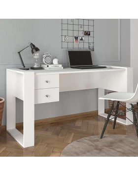 Fernando Megapap melamine desk in white color 158,8x60x72,2cm.