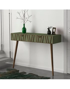 Forest Megapap melamine wall console in olive - walnut color 120x35x89,3cm.